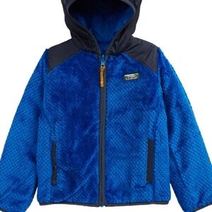 L.L. Bean Kids Blue and Black Puffer Jacket